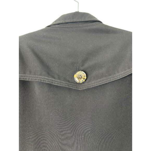 Croft and Barrow Coat Womens Size M Black Double Breasted Peacoat Winter Casual - Picture 5 of 12